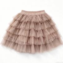 Naujos Stilingos Mergaičių Pavasario/Vasaros Pūstos Tinklelio Princesės Sijonai - Apsauga Nuo Atsidengimo Trumpo Pyrago Stiliaus 110 cm beige