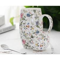 Kava 700ml Kaulinio Didelio Kinio Puodelio Keraminis Termosas Arbatos Laikas Didelis Puodelis Kalėdinė Taurė Dovana Porceliano Didelis Puodelis Emaliuotas Puodelis Matches the image,601-700ml