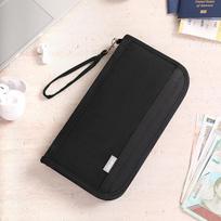 RFID Anti-Theft Travel Passport & Document Organizer juoda
