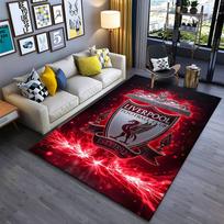 Liverpool Crest Red Design suitable as a non-slip mat for the living room or bedroom sofa 40x60cm( 15x23in ) gray
