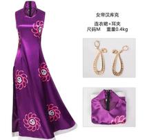 One Piece Boa Hancock Cheongsam Cosplay, Seven Warlords Snake Princess Full Set with Earrings S white