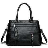Women Tote Bag Handbags PU Leather Fashion Hobo Shoulder Bags with Adjustable Shoulder Strap KTB 36cm*15cm*26cm gray