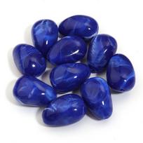 10pcs 29x20mm Irregular Acrylic Beads Colorful Oval Cloud Beads Loose Beads For DIY Jewelry Making Bracelet Necklace Accessories blue