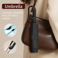Windproof Folding Umbrella Fully Automatic Double 10-bone Folding Umbrella UV Protection Windproof Large Umbrella with Ring Handle Automatic Umbrella