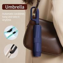Windproof Folding Umbrella Fully Automatic Double 10-bone Folding Umbrella UV Protection Windproof Large Umbrella with Ring Handle Automatic Umbrella