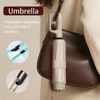 Windproof Folding Umbrella Fully Automatic Double 10-bone Folding Umbrella UV Protection Windproof Large Umbrella with Ring Handle Automatic Umbrella