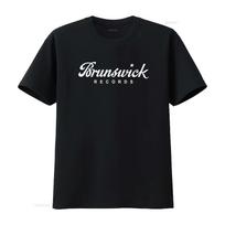 Brunswick Records T Shirt R B Soul Vinyl Music Inspired Design vintage Washed Versatile homme d XXXL black