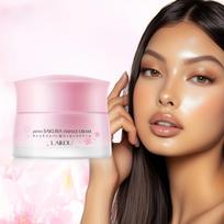LAIKOU Sakura Cream 50g 1.76oz with Niacinamide Vitamin C Hyaluronic Acid Day and Night Moisturizer Locks in Moisture for All Skin 50g beige
