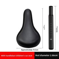 Bicycle Seat For Children With Thick Foam Pad For Balance And Ride Accessories 2.86cm Seat Tube black