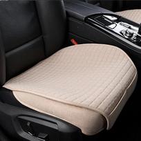 SEAMETAL Lininis automobilio sėdynės užvalkalas priekinis lininis audinys Vasarinis kvėpuojantis apsauginis kilimėlis Auto Priedai Universalūs 1pc front seat smėlis