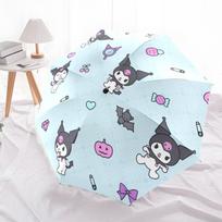 Kuromi  pattern, automatic folding umbrella, portable and foldable design, 8 ribs, a Christmas or birthday gift. white
