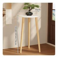 Versatile Floor Stand with White Round Tabletop Compact 30 Cm 70CM a balta