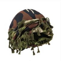 Tassel Durag Satin Lined Skull Cap, Soft Cotton Pirate Head Wrap, Adjustable Fringe Tassel Bandana, Hip Hop Hair Protection Bonnet for Men Women One Size black