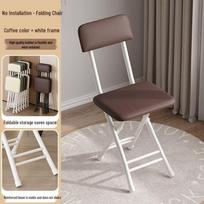 Portable Folding Stool with Backrest - Ideal for Home, Lunch Breaks, and Rental Rooms gray