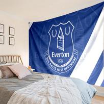 Everton Football Club Crest Tapestry, Unique Design Tapestry, Wall Decor for Bedroom,Livingroom, Playroom,Heartwarming Fan Holiday Gifts 100cmx150cm blue