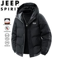 JEEP SPIRIT Vyriškas žieminis su gobtuvu paminkštintas švarkas XL juoda