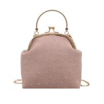 Chain Evening Party Tote Bag with Shoulder Strap Fashionable Women's Bag Handbag Casually beige