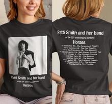 Patti Smith 60th Anniversay Perform Horses 2026 Double Sided Unisex T-Shirt L white