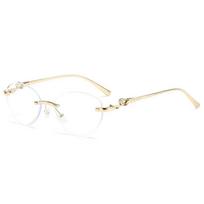 Xiaomi Women Rimless Oval Sunglasses UV400 Alloy Gold Temples Gradient Lens Luxury Fashion Shades gryna