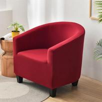 Cover Armchair Color Solid Couch Relax Stretch Single Seater Bath Tub Club Sofa Slipcover For Living Room Elastic Cover Washable Matches the image brown