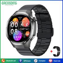 Watch 5 Max Moteriškas išmanusis laikrodis 1,53 colio AMOLED NFC GPS Sporto trajektorija Belaidis įkrovimas Vyriškas išmanusis laikrodis Bluetooth skambutis 2026 juoda