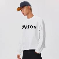 Aphex Twin Unisexs Tshirt Cotton Autumn Graphic Oversized Aesthetic Korean Fashion Long Sleeve Tops T 4XL brown