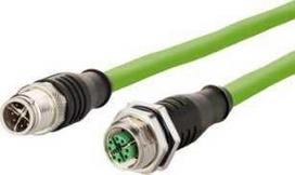 Triton METZ CONNECT M12 jungties kabelis, 8 kontaktų, X kodavimas, tiesus-dešininis, 10 m