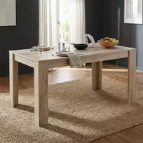 Homestyle4U Valgomojo stalas 135,5x80,5x75 cm pilkas medis