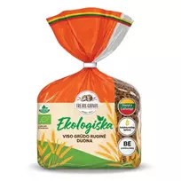 Ekologiška viso grūdo dalių ruginė duona TREJOS GIRNOS, 400 g