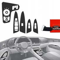 GrizzGlass vidaus plėvelė PianoSkin Juodas Matte, skirta Kia Sportage 5 šildomoms sėdynėms (2021-2024) [9w1] (GRZ19874)