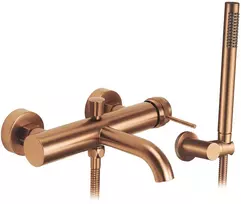 Vonios maišytuvas REA Lungo Grip su dušo komplektu, Brushed Copper