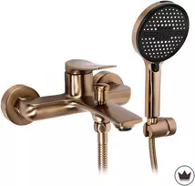 Vonios maišytuvas su dušo komplektu PREMIUM REA Vision, Brushed Copper