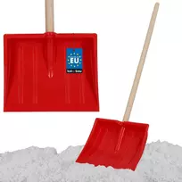 KOTARBAU vaikiškas sniego kastuvas su mediniu kotu, 82 cm, raudonas, S429K
