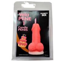 Diverty Sex Diablo Picante dekoratyvinė žvakė, penio formos, rožinė, skaičius 1