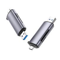 USB Adapter + USB-C UGREEN SD card reader + microSD (gray)