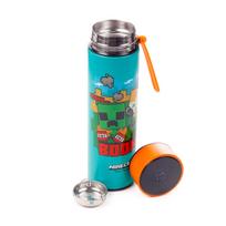 Minecraft Chibi izoliuotas gėrimų butelis su skaitmeniniu termometru, 450 ml