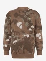 Lyle & Scott - Animal Print Jacquard Jumper - Apvalios apykaklės megztinis - Ruda