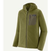 Patagonia fliso striukė R1 AIR Full-Zip Hoody M, L, 100% perdirbtas poliesteris, pilno užtrauktuką su gobtuvu, spalva Caper Green