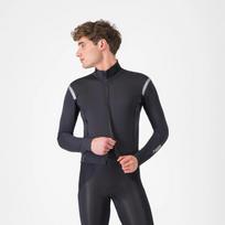 Castelli dviračių striukė PERFETTO RoS 3 Jacket 8056006473197, M, vyriška, juoda sidabrinė, vėjui atspari, kvėpuojanti