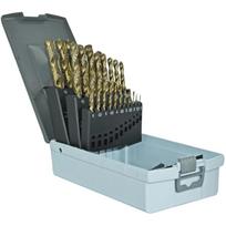 Tivoly metalo grąžtų rinkinys 11454970017, 25 vnt., 1-13 mm, HSS-Co, 135°, cilindrinis kotas