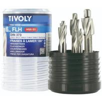 Tivoly Įgilintas grąžtas 10310370002, 6 vnt., Ø6-18 mm, HSS-E5, 180°, plienas, suapvalintas