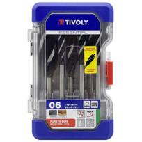 Tivoly grąžtų rinkinys 10802770001, 12mm, 14mm, 16mm, 22mm, 25mm, 32mm, 6 vnt, mediena, šešiakampis kotas, 4 pjovimo briaunos