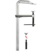 Bessey varžtas spaustukas GZ80K, 800mm, 120mm, 6000N, grūdintas plienas, T formos rankena, keičiamos slėgio plokštės