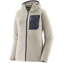 Patagonia striukė R1 AIR Full-Zip Hoody W, L, Birch White, moterų, 100% perdirbtas poliesteris, pilnas užtrauktukas, gobtuvas