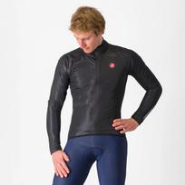 Castelli dviračių striukė Squall Shell Jacket 8056006234477, M, 114g, 4°-18°C, vyriška, Light Black/Silver Gray, klijuotos siūlės
