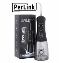 „Perlink“ juodas belaidis burnos irigatorius, 8 režimai, 5 antgaliai, ekranas