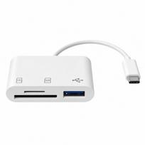 USB-C SD kortelių skaitytuvas, 3-in-1, OTG, 1 vnt.