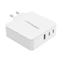 LC-Power Charger GaN 2x USB-C/USB-A 100W LC-GAN-100 Weiß