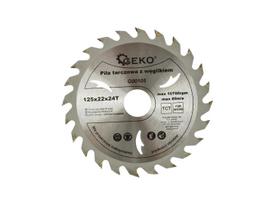 Medienos pjovimo diskas TCT, 125 × 22 mm, 24 dantų GEKO G00105