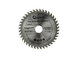 Medienos pjovimo diskas TCT, 125 × 22 mm, 40 dantų GEKO G00107